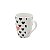 CANECA PORCELANA BRANCA CORAÇÕES CHAPISCADA 400ML - Imagem 3