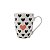 CANECA PORCELANA BRANCA CORAÇÕES CHAPISCADA 400ML - Imagem 2