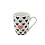 CANECA PORCELANA BRANCA CORAÇÕES CHAPISCADA 400ML - Imagem 1