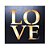 QUADRO LOVE PRETO COM LUZ - Imagem 1