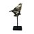 PÁSSARO DECORATIVO COM PEDESTAL PRETO E TRONCO - Imagem 1