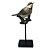 PÁSSARO DECORATIVO COM PEDESTAL PRETO E TRONCO - Imagem 2