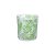 CASTIÇAL DE VIDRO VERDE COM BRANCO FOLHAS - Imagem 3