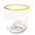 VASO DE VIDRO COM BORDA DOURADA - Imagem 1