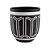 CACHEPOT PRETO E BRANCO EM CIMENTO PEQUENO - Imagem 1