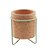 CACHEPOT CONCRETO GRANILITE METAL STAND ROSA - Imagem 1