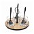 CONJUNTO BANDEJA DE BAMBU 3 MOLHEIRAS E COLHERES - Imagem 1