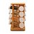 PORTA TEMPEROS COM SUPORTE GIRATÓRIO DE BAMBU 16 POTES - Imagem 1