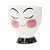 CACHEPOT MULHER COM BOCHECHAS ROSADAS EM PORCELANA - Imagem 1