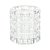 VASO DE VIDRO DECORATIVO TRANSPARENTE REDONDO COM RELEVO 9 X 10 CM - Imagem 1