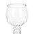 VASO DE VIDRO DECORATIVO COM PÉ TRANSPARENTE E LINHAS EM DETALHE - Imagem 2
