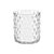 VASO DE VIDRO DECORATIVO TRANSPARENTE REDONDO COM RELEVOS TRIANGULARES - Imagem 2