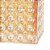 VASO DE VIDRO DOURADO DECORATIVO QUADRADO COM PEQUENOS RELEVOS REDONDOS - Imagem 3