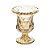 VASO COM PÉ DE VIDRO SODO CÁLCICO ÂMBAR METALIZADO 15X12CM - Imagem 2