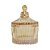 POTICHE DECORATIVO EM VIDRO DOURADO 6,5 X 9 CM - Imagem 1