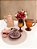 CONJUNTO 6 XÍCARAS PARA CHÁ COM PIRES DE PORCELANA BERGAMA PLUM - Imagem 2