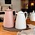 GARRAFA TÉRMICA DE PORCELANA ROSA E DOURADO - Imagem 2