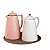 GARRAFA TÉRMICA DE PORCELANA ROSA E DOURADO - Imagem 1