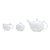 CONJUNTO 3 PEÇAS CHÁ E CAFÉ DE PORCELANA BIRD BRANCO - Imagem 3