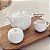 CONJUNTO 3 PEÇAS CHÁ E CAFÉ DE PORCELANA BIRD BRANCO - Imagem 1