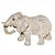 ELEFANTE DE RESINA DECORATIVO BRANCO E BRONZE - Imagem 1