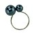 CONJUNTO 4 ANÉIS PARA GUARDANAPOS  BOLAS AZUL - Imagem 1