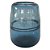 VASO DE VIDRO TRANSPARENTE AZUL - Imagem 1