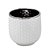 VASO DECORATIVO BRANCO DE CERÂMICA 3D 13X14CM - Imagem 1