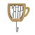 GANCHO DE PAREDE CAFÉ - Imagem 1