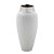 VASO DECORATIVO BRANCO DE CERÂMICA 3D 34X16CM - Imagem 1