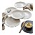 KIT 5 PRATOS DE CERÂMICA BANANA LEAF BRANCO 20CM - Imagem 2