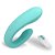 Vibrador de casal Acqua Verde recarregável com controle - Imagem 1