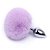 Plug anal médio de aço prata com pompom - Imagem 1