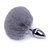 Plug anal médio de aço prata com pompom - Imagem 3