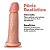 Dildo com Ventosa Beje 16x4cm - Imagem 2