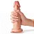 Dildo com Ventosa Beje 16x4cm - Imagem 1