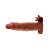 Capa peniana marrom com vibro Pleasure X-Tender 18,5x4,3cm - Imagem 2