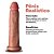 Dildo com Ventosa Marrom 18,5x4,5cm - Imagem 2