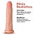 Dildo com Ventosa Beje 18,5x4,5cm - Imagem 2