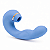 Vibrador de Ponto G e Clitóris com Pulsação Tapping Azul Recarregável - Imagem 2