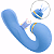 Vibrador de Ponto G e Clitóris com Pulsação Tapping Azul Recarregável - Imagem 1