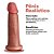 Dildo com Ventosa Marrom 14,5x4cm - Imagem 2
