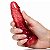 Dildo Tortinho Translúcido em Gel Vermelho 13,5x3cm - Imagem 1