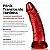 Dildo Tortinho Translúcido em Gel Vermelho 13,5x3cm - Imagem 2