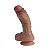Pênis Premium Curvado Beje com Ventosa 20,7x5,3cm - Imagem 4