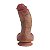 Pênis Premium Curvado Beje com Ventosa 20,7x5,3cm - Imagem 5