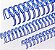 Wire-O 1 1/4" Azul para Encadernação 2x1 A4 até 270 folhas - Imagem 1