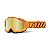 OCULOS MOTOCROSS 100% LARANJA ACCURI LUMINARI ESPELHADO - Imagem 1