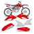 Kit Plástico El1te Biker Com Adesivos Honda Crf 230 Vermelho - Imagem 2