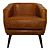 Poltrona Savoy Couro Legítimo Caramelo Envelhecido - Imagem 2